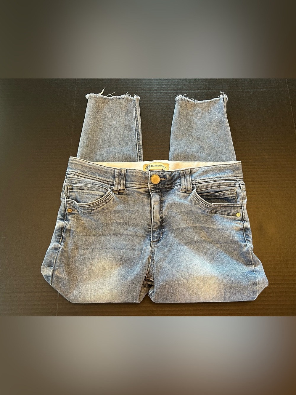 Democracy Jeans Womens 12 Blue Ab Technology Skinny Ankle Light Wash Denim